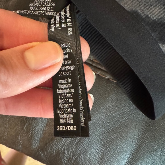 Victoria's Secret Black and Gray Camouflage Sports Bra - Picture 5 of 5